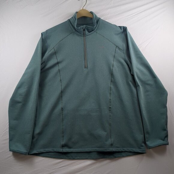 Mountain Hardwear Mens Teal Green Quarter Zip Long Sleeve Pullover  X-Large - Picture 1 of 12